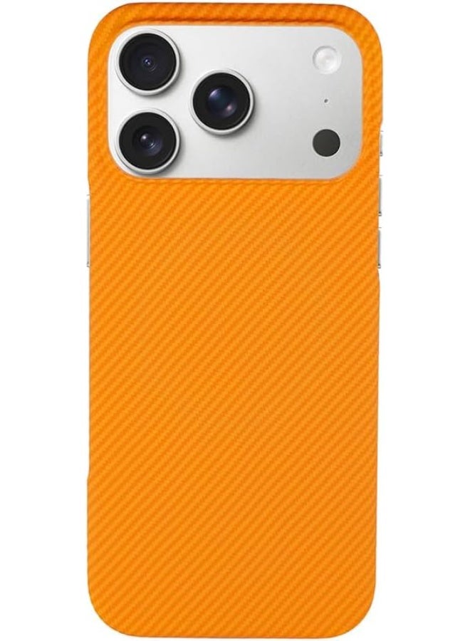 فوني Phoni Ultra Slim Magnetic Case for iPhone 17 Pro, Compatible with MagSafe, Thin Lightweight Matte Phone Case, Carbon Fiber Style Texture, Raised Camera Protection (Molten Copper – Orange Carbon) - Image 1